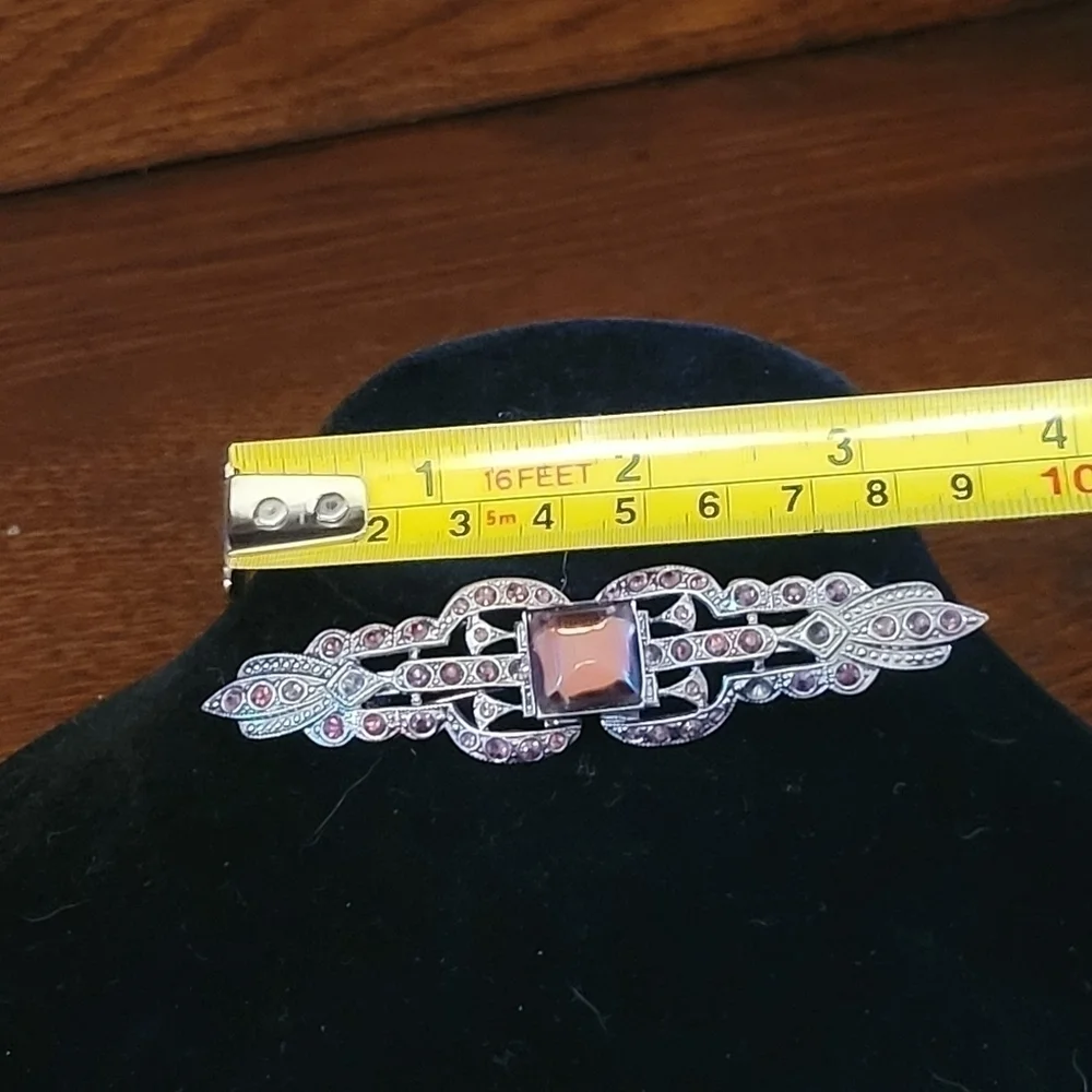 Copy - Vintage Brooch purple stone it does have a few stones missing.